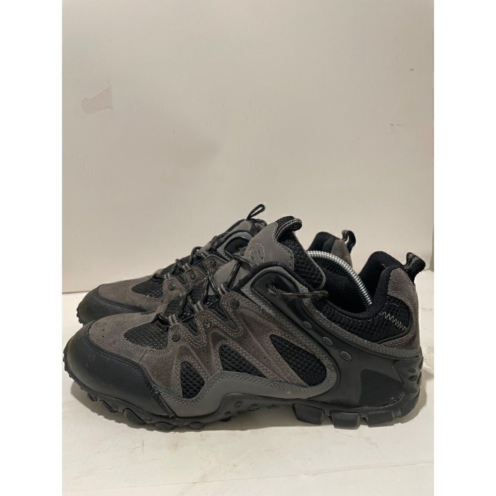 HARLEY DAVIDSON MENS ARRISON GRAY LOW TOP LACE UP LEATHER SHOES SIZE 11.5